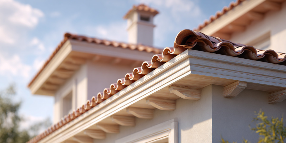 Habillage de dessous de toit et cheminée